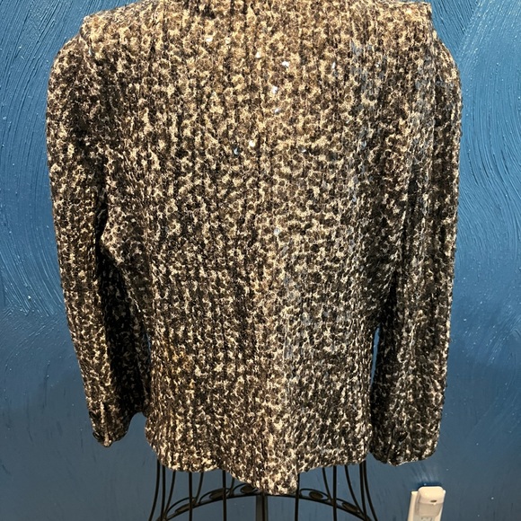 Etcetera sequin, grey and cream / off-white cardigan. Size Med. Brand New. - Picture 3 of 4